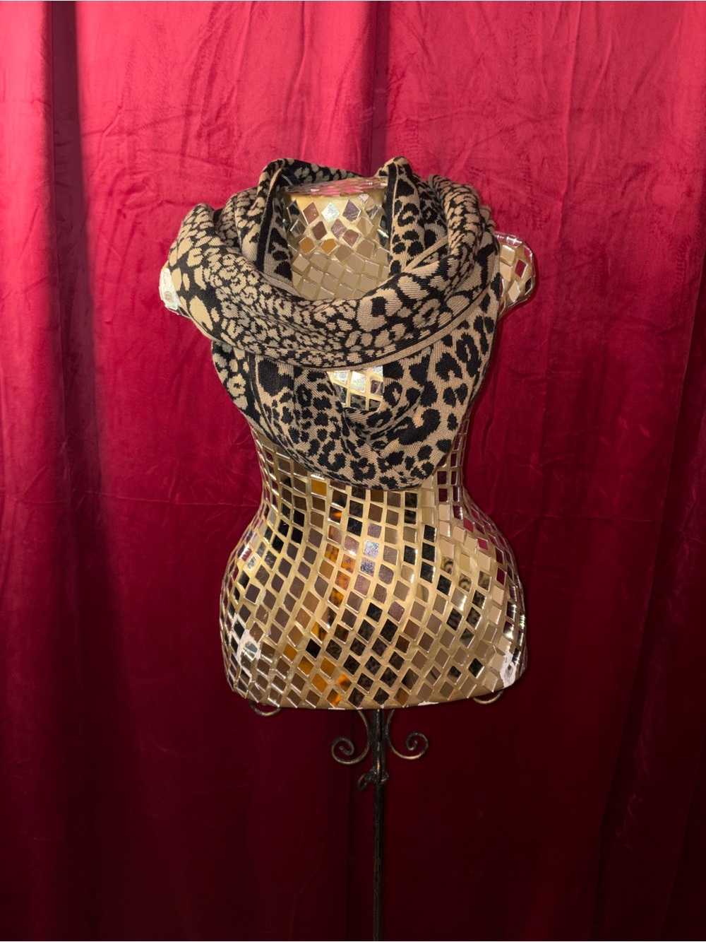 Michael Kors Leopard Print Scarf - Picture 2 of 4